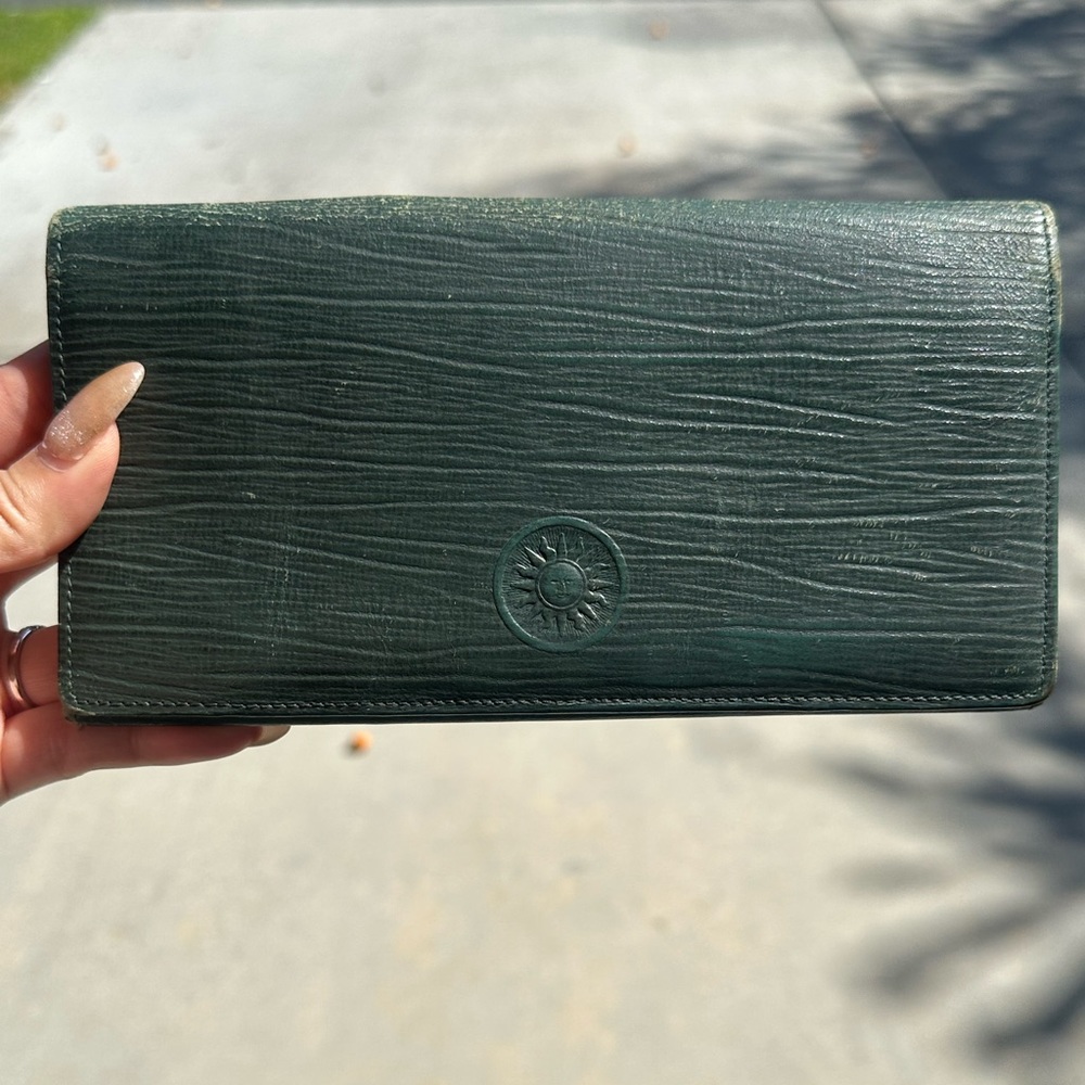 💚 RARE AUTHENTIC VINTAGE GREEN GIANNI WALLET 💚